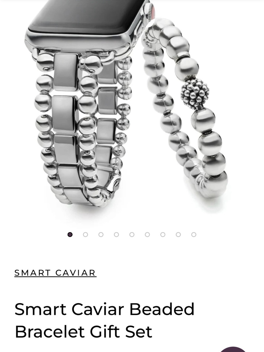 LAGOS Silver Beaded Bracelet with Silver Watch Band - Picture 6 of 7